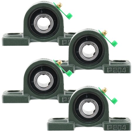 Motorbymotor MotorbyMotor UCP204-12 Solid Pillow Block Flange Mounted Bearing-3/4" Bore 2 Bolt RBUCP204-12X4